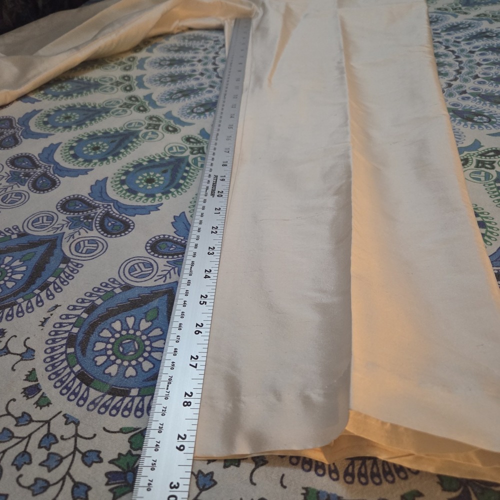 Neiman Marcus 100% Silk Pants Womens XL Trousers White Lined Minimalist Chic - Picture 10 of 10